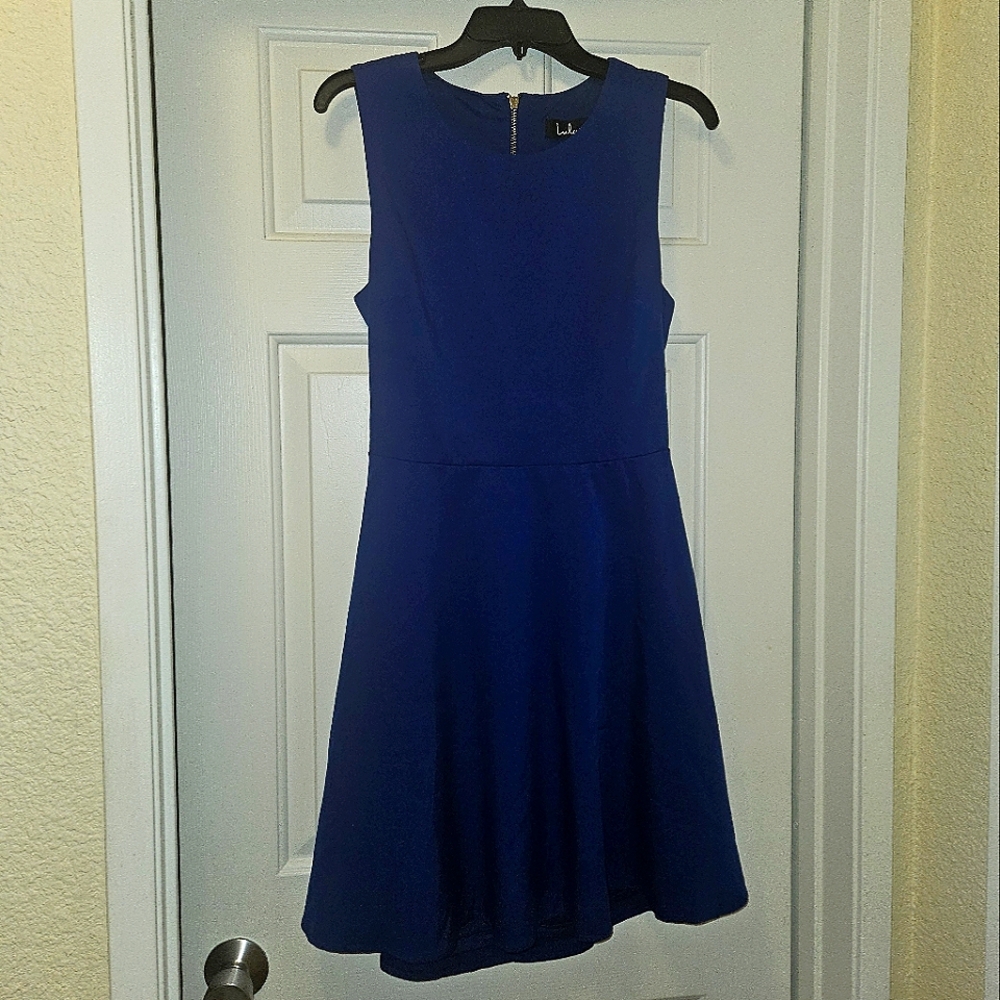 Lulus Open Lower Back Skater Dress